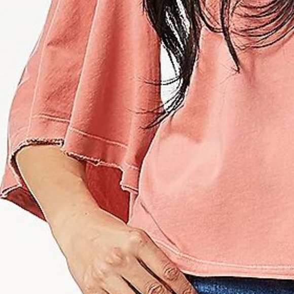 Peace Love World Wide-Sleeve Scoop-Neck Tee Shirt - Picture 3 of 3